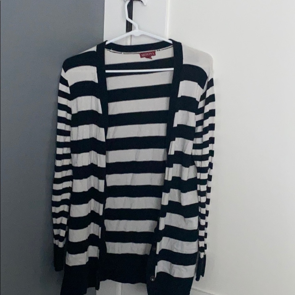 Black & White striped cardigan
